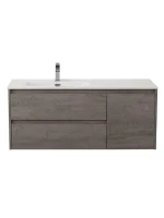 Тумба с раковиной BelBagno Kraft L, 120 2 ящика, дверца, cemento grigio