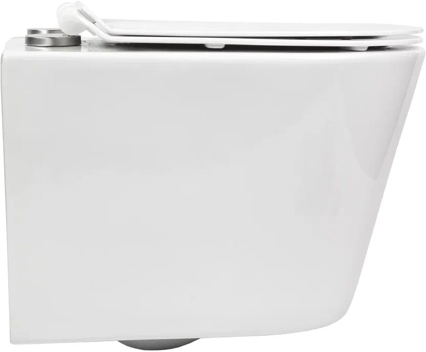 Комплект Унитаз подвесной BOND Oval F03-10 безободковый, с микролифтом + Звукоизоляция Geberit + Инсталляция Duofix Delta 458.163.21.1 с кнопкой смыва, хром