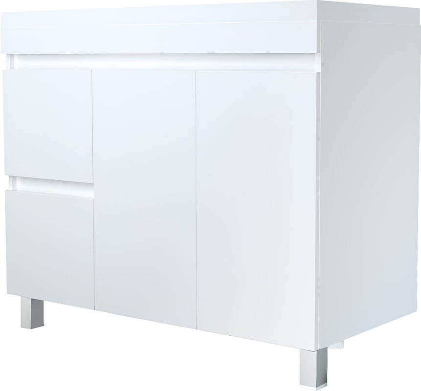 Тумба с раковиной 1MarKa Cube 100Н с бельевой корзиной