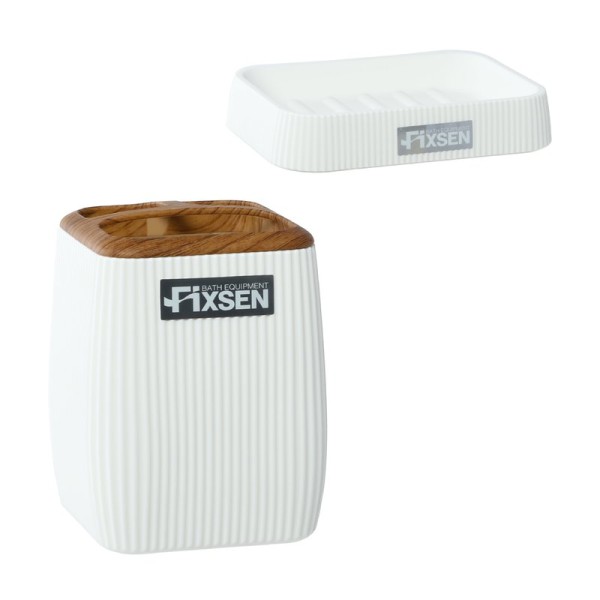Набор Стакан Fixsen White Wood 402-3 + Мыльница 402-4