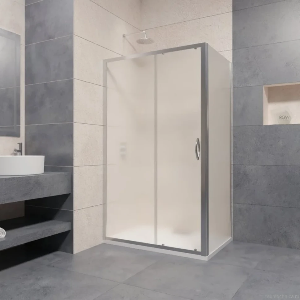 Душевой уголок RGW Passage PA-016+80 см 140x80x195 профиль хром, стекло матовое