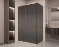 Душевой уголок Vincea Stella VSR-1ST9012CGG 120x90 см, профиль брашированное золото, стекло тонированное