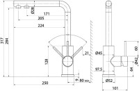 Смеситель для кухни IDDIS Rule RULSBLFi05 хром