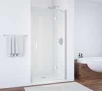 Душевая дверь в нишу Vegas Glass AFP 120 07 01 R профиль матовый хром, стекло прозрачное