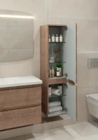 Шкаф-пенал для ванной Caprigo Forte 35 R светлый орех Шкаф-пенал для ванной Caprigo Forte 35 R светлый орех