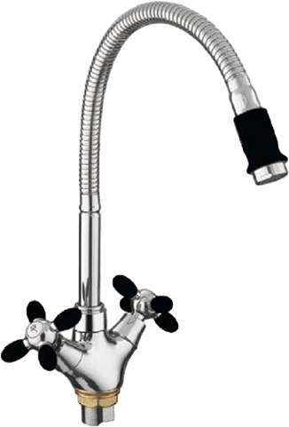 Смеситель для кухни Fashun A43127-7 хром, черный