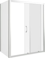 Душевой уголок Good Door Latte WTW+SP-C-WE 130x90 + очиститель для стекол