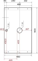 Тумба под раковину со столешницей 1MarKa Grunge Loft 90 бетон темно-серый