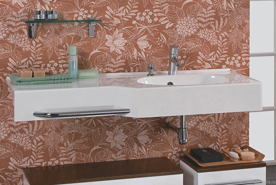 Раковина AQUATON Отель 127 R с навесами и диспенсером