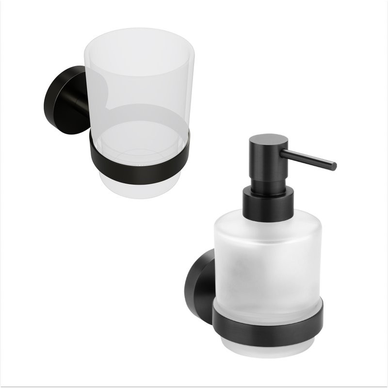 Набор Стакан Bemeta Graphit 156110012 + Дозатор 156109102