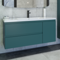 Тумба под раковину без столешницы Caprigo Forte 120 R подвесная, изумрудно-бирюзовая
