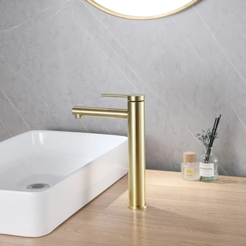 Смеситель для раковины Abber Emotion AF8811G золото