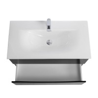 Тумба с раковиной BelBagno Marino-cer-n 90 подвесная, nero lucido
