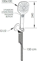 Душевой гарнитур Remer 337M318CP Душевой гарнитур Remer 337M318CP
