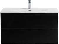 Тумба с раковиной BelBagno Marino-cer-mini 80 подвесная, nero lucido