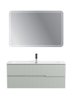 Мебель для ванной комнаты Cezares Duet-n 120 подвесная, 2 ящика, жемчужная зеленая