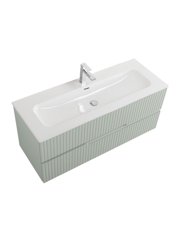 Мебель для ванной комнаты Cezares Duet-n 120 подвесная, 2 ящика, жемчужная зеленая