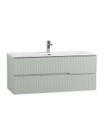 Мебель для ванной комнаты Cezares Duet-n 120 подвесная, 2 ящика, жемчужная зеленая