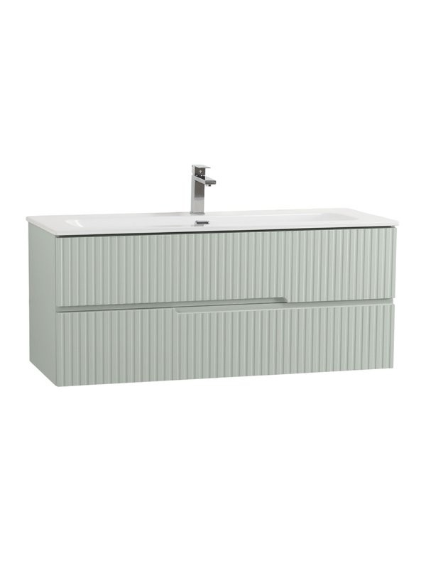 Мебель для ванной комнаты Cezares Duet-n 120 подвесная, 2 ящика, жемчужная зеленая