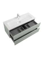 Мебель для ванной комнаты Cezares Duet-n 120 подвесная, 2 ящика, жемчужная зеленая