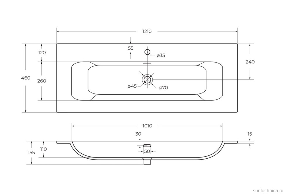 Мебель для ванной комнаты Cezares Duet-n 120 подвесная, 2 ящика, жемчужная зеленая