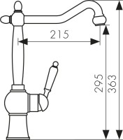 Смеситель для кухни Kaiser Wood 61033 хром, дуб Смеситель для кухни Kaiser Wood 61033 хром, дуб