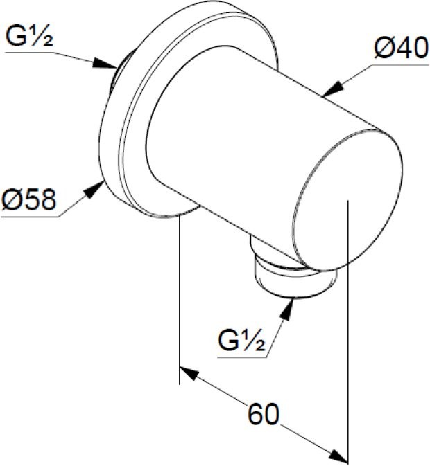Шланговое подключение Kludi Nova Fonte 2054305-15 хром