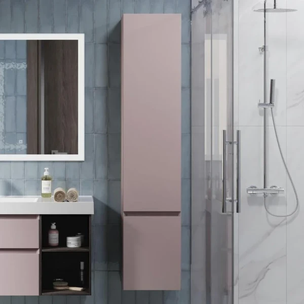 Шкаф пенал для ванной KERAMA MARAZZI Cubo 165 R мальва матовый