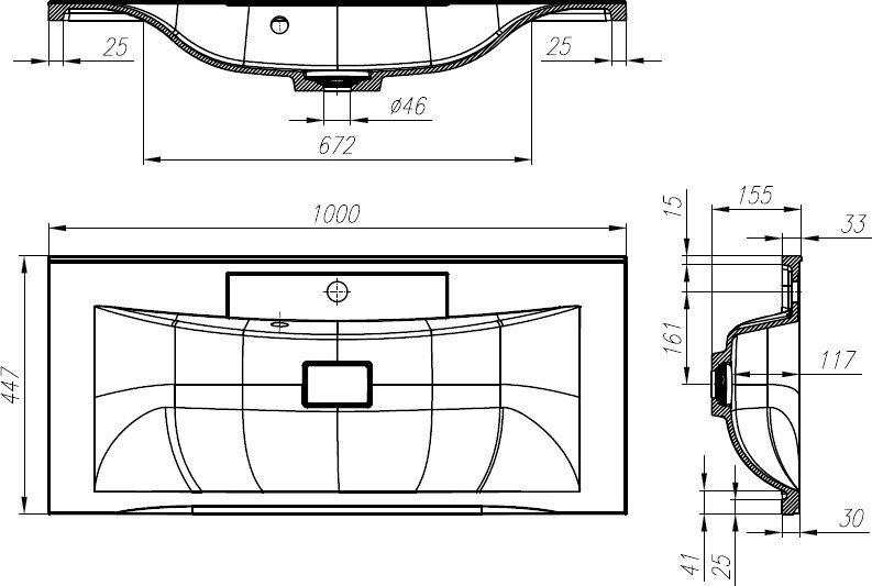 Мебельная раковина BelBagno Marino 100 PR