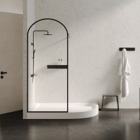 Поддон для душа Abber AD3E109 L 100х90 см, асимметричный, белый