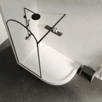 Поддон для душа Abber AD3E109 L 100х90 см, асимметричный, белый Поддон для душа Abber AD3E109 L 100х90 см, асимметричный, белый