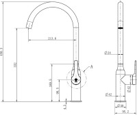 Смеситель для кухни Orange Boni M15-001cr
