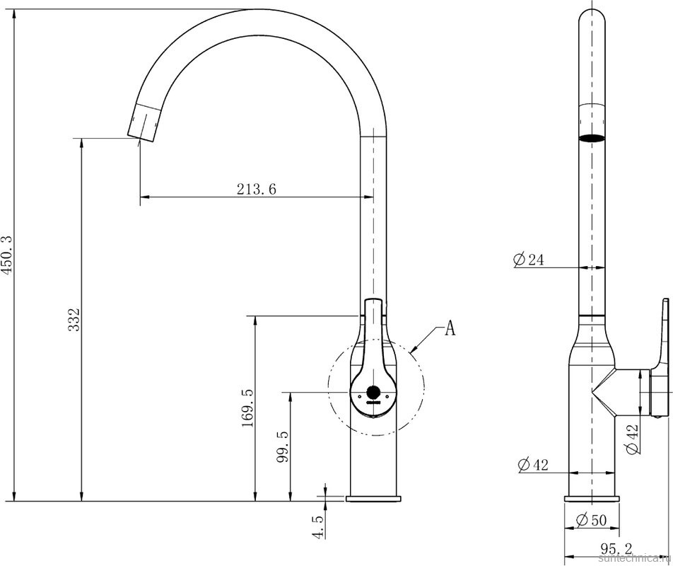 Смеситель для кухни Orange Boni M15-001cr