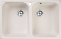 Комплект Мойка GranFest Quarz Z 15 белая + Смеситель MEGA Ege MG-PL10 хром