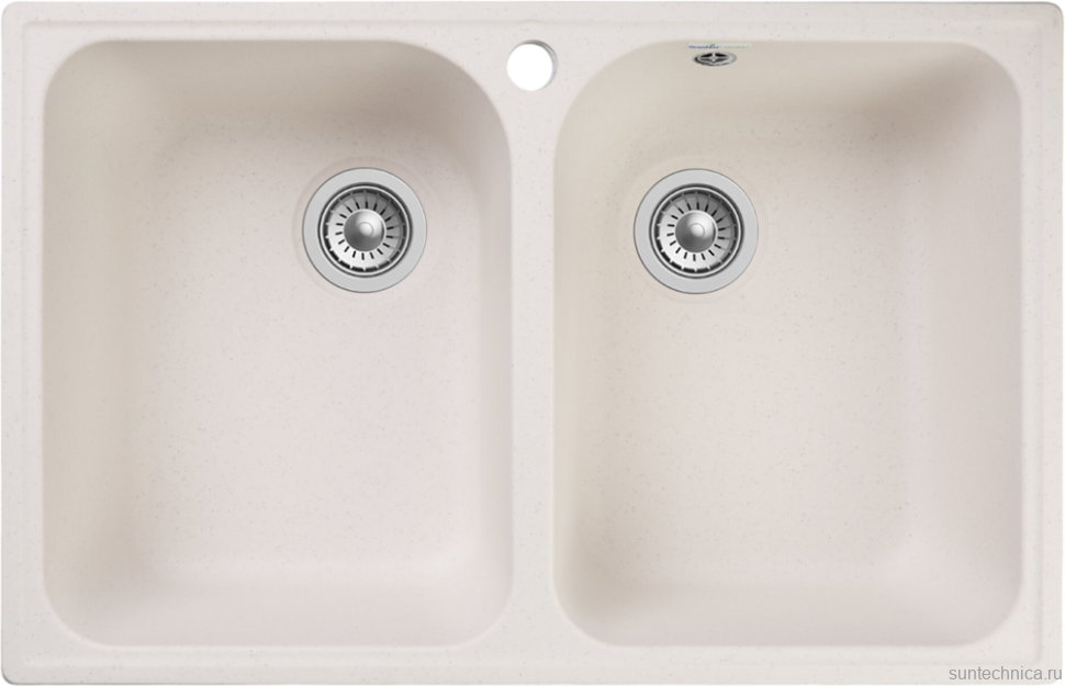 Комплект Мойка GranFest Quarz Z 15 белая + Смеситель MEGA Ege MG-PL10 хром