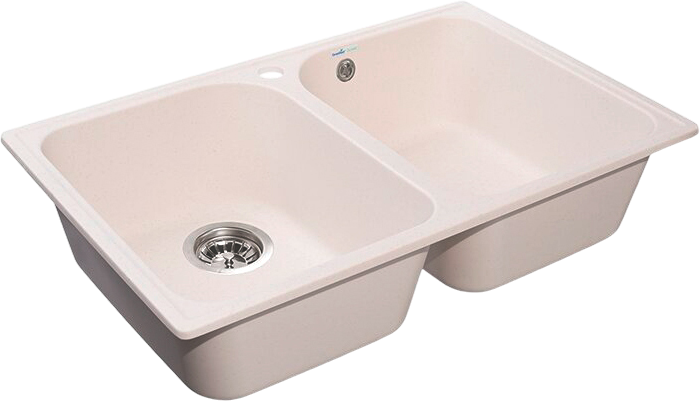 Комплект Мойка GranFest Quarz Z 15 белая + Смеситель MEGA Ege MG-PL10 хром