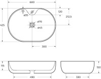 Накладная раковина BelBagno BB1151 накладная
