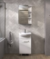 Тумба с раковиной Vigo Hoska 45 1 дверца, белая