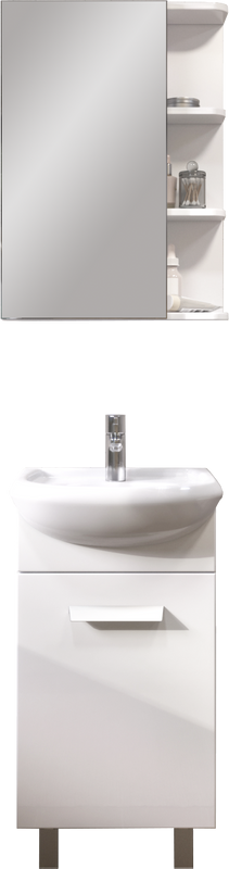 Тумба с раковиной Vigo Hoska 45 1 дверца, белая