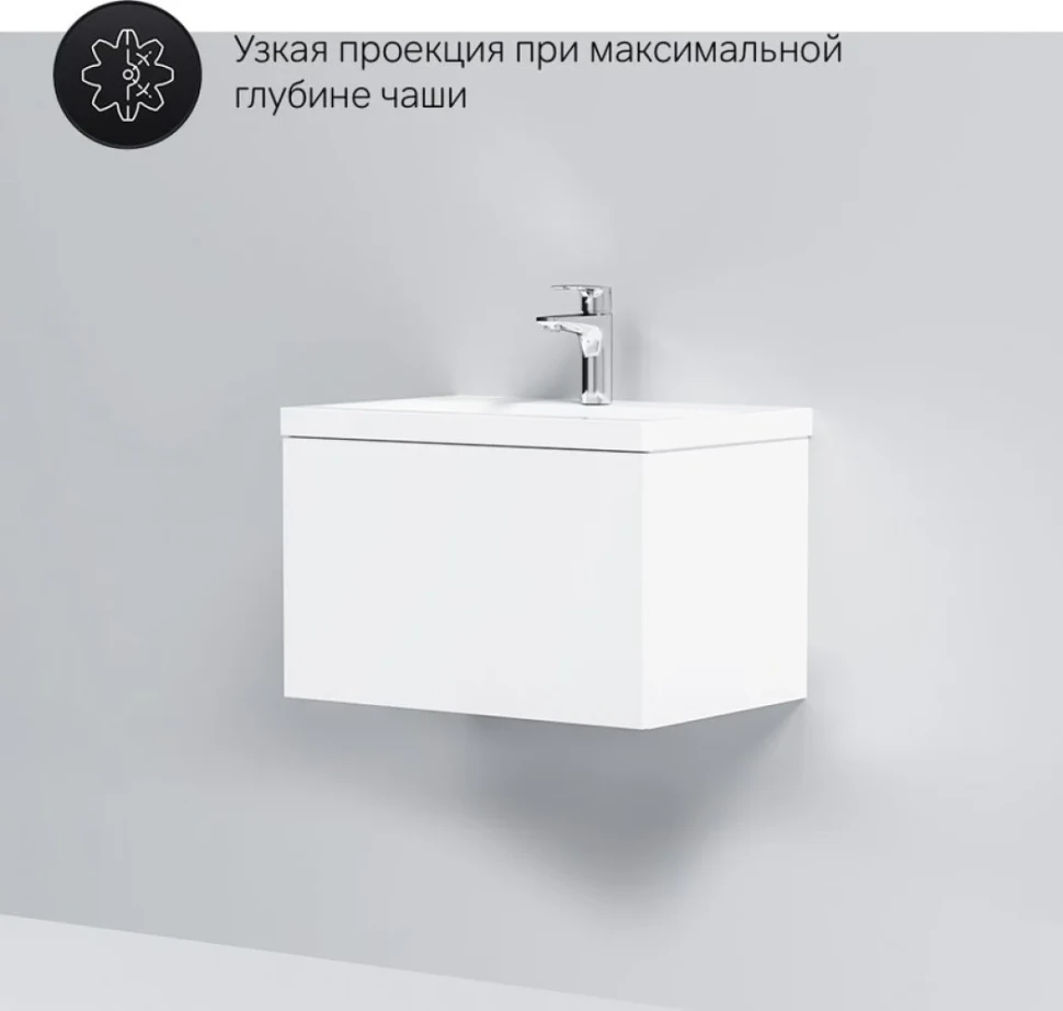 Мебель для ванной комнаты AM.PM Gem 60 белый глянец, с 1 ящиком