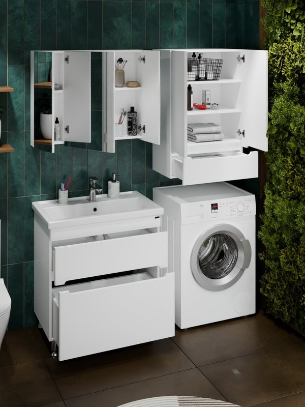 Мебель для ванной комнаты СаНта Лондон 80 напольная, 2 ящика