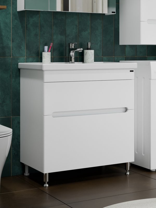 Мебель для ванной комнаты СаНта Лондон 80 напольная, 2 ящика