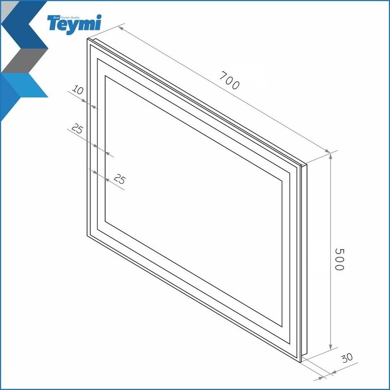 Зеркало в ванную с подсветкой Teymi Hanna 70х50 LED T20250
