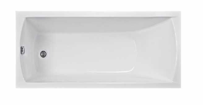 Ванна акриловая Vayer Milana 155 х 70 см, прямоугольная, белая