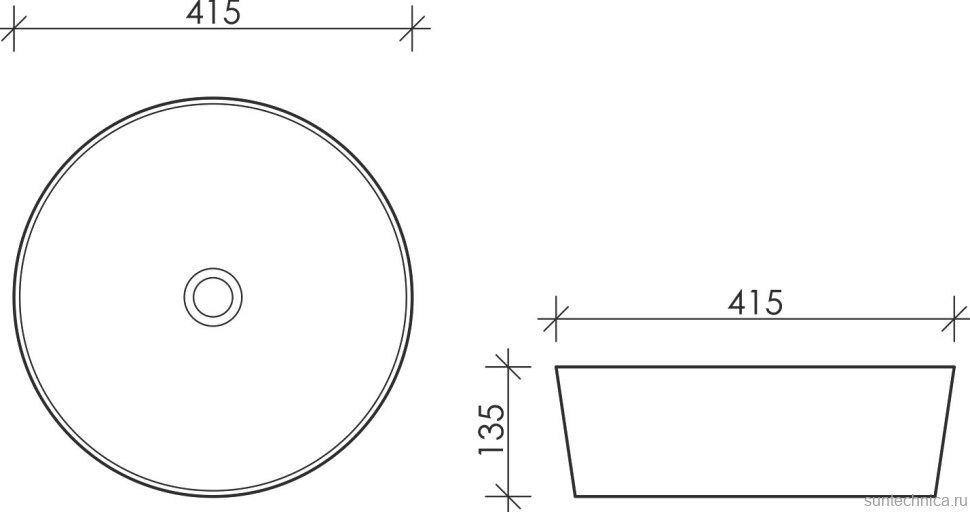 Накладная раковина Ceramicanova Element CN6013