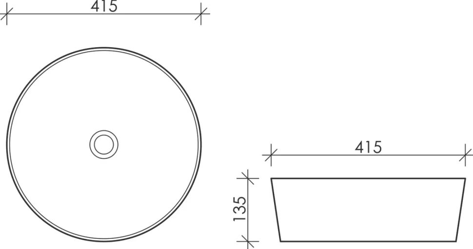 Накладная раковина Ceramicanova Element CN6013