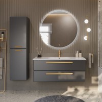 Мебель для ванной комнаты Cezares Eco Cer 120 ручки сатиновое золото, grafito