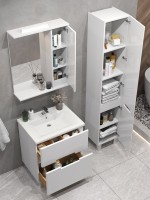 Тумба с раковиной SanStar Ориана 60 напольная, раковина Santek Миранда 60