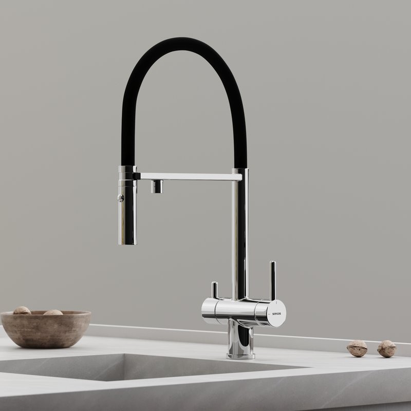 Смеситель для кухни Sancos Imola SC4010CH с гибким изливом, хром