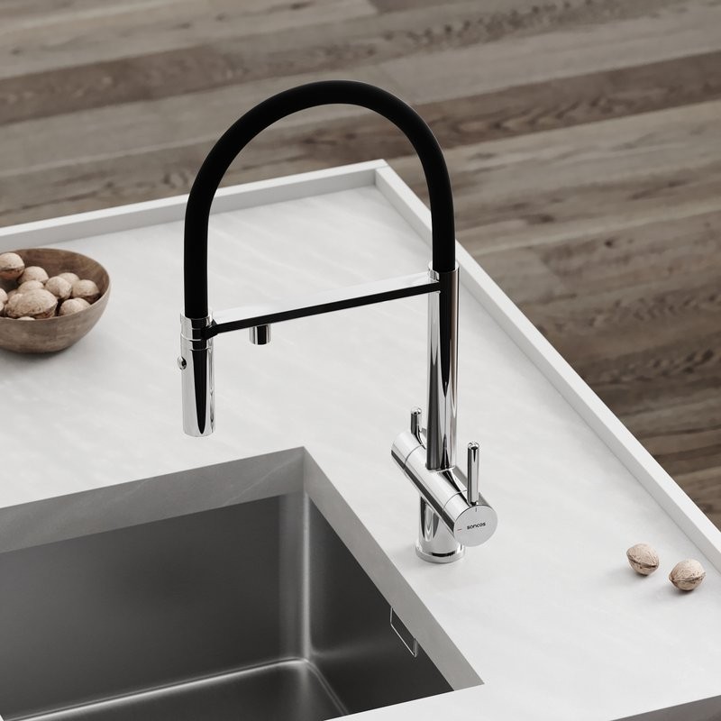 Смеситель для кухни Sancos Imola SC4010CH с гибким изливом, хром